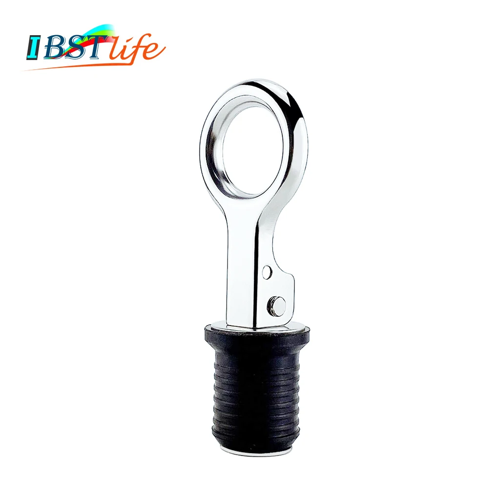 

Stainless steel 304 Handle Rubber Drain Plug Snap Tight Flip Style Hull Livewell bilge transom seawall marine boat accessories