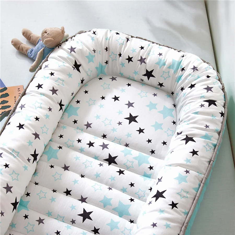 

Portable Cotton Cradle Crib Baby Bassinet Newborn Bedding Cushion Baby Nest Bed for Boys Girls Travel Cot