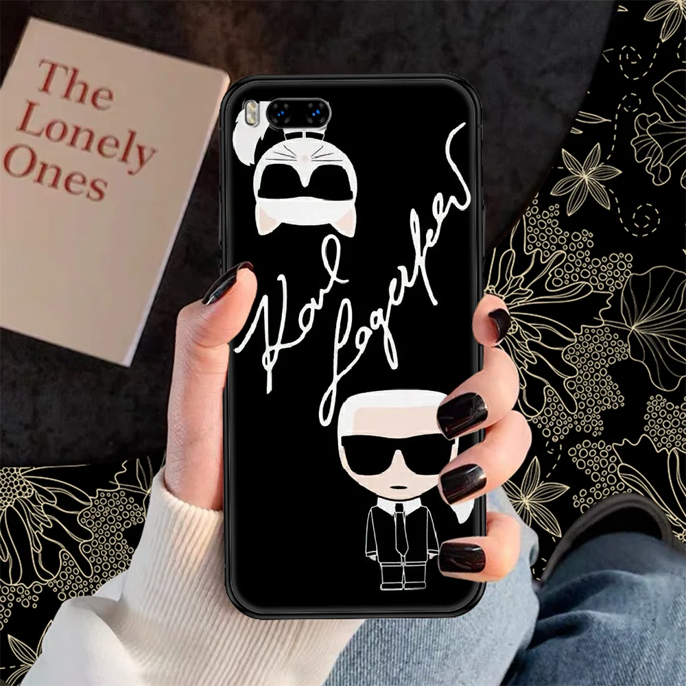 

Fashion Brand designer KARLs Phone case For Xiaomi Mi Max Note 3 A2 A3 8 9 9T 10 Lite Pro Ultra black soft hoesjes trend coque