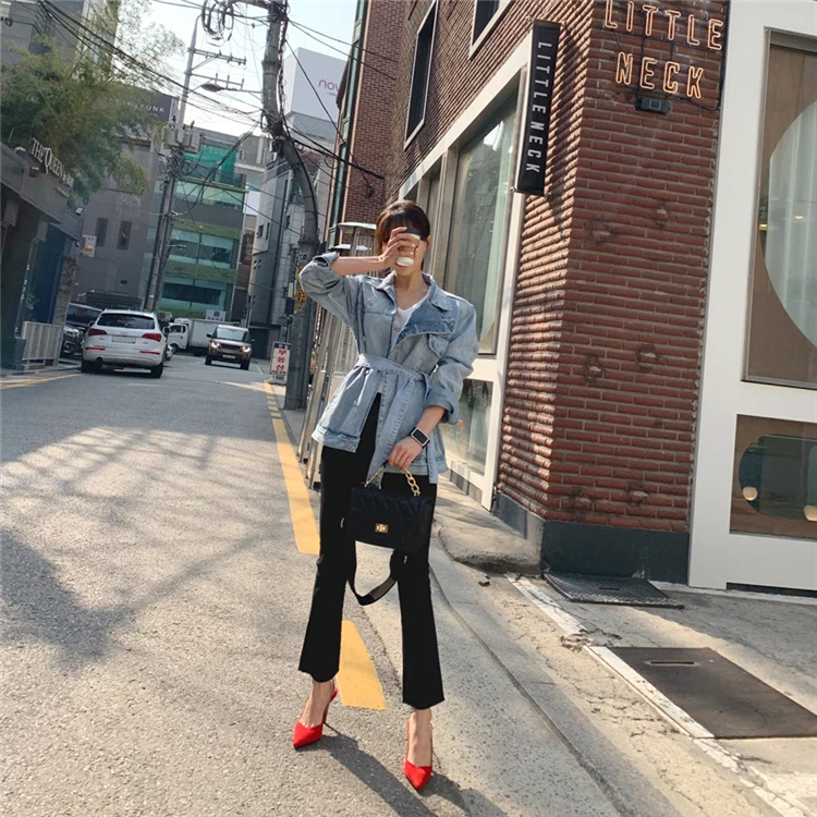 Женская джинсовая куртка Colorfaith Повседневная Уличная с отложным воротником и