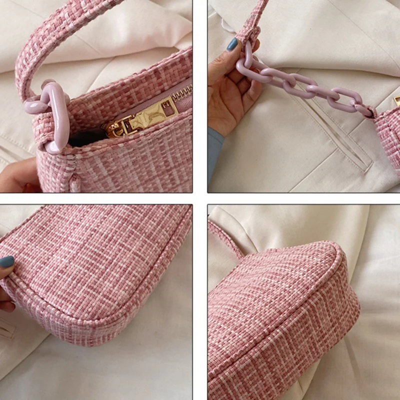 

British Style Women's Shoulder Bag Fashion French Baguette Bag Travel Wallet Mobile Phone Bag