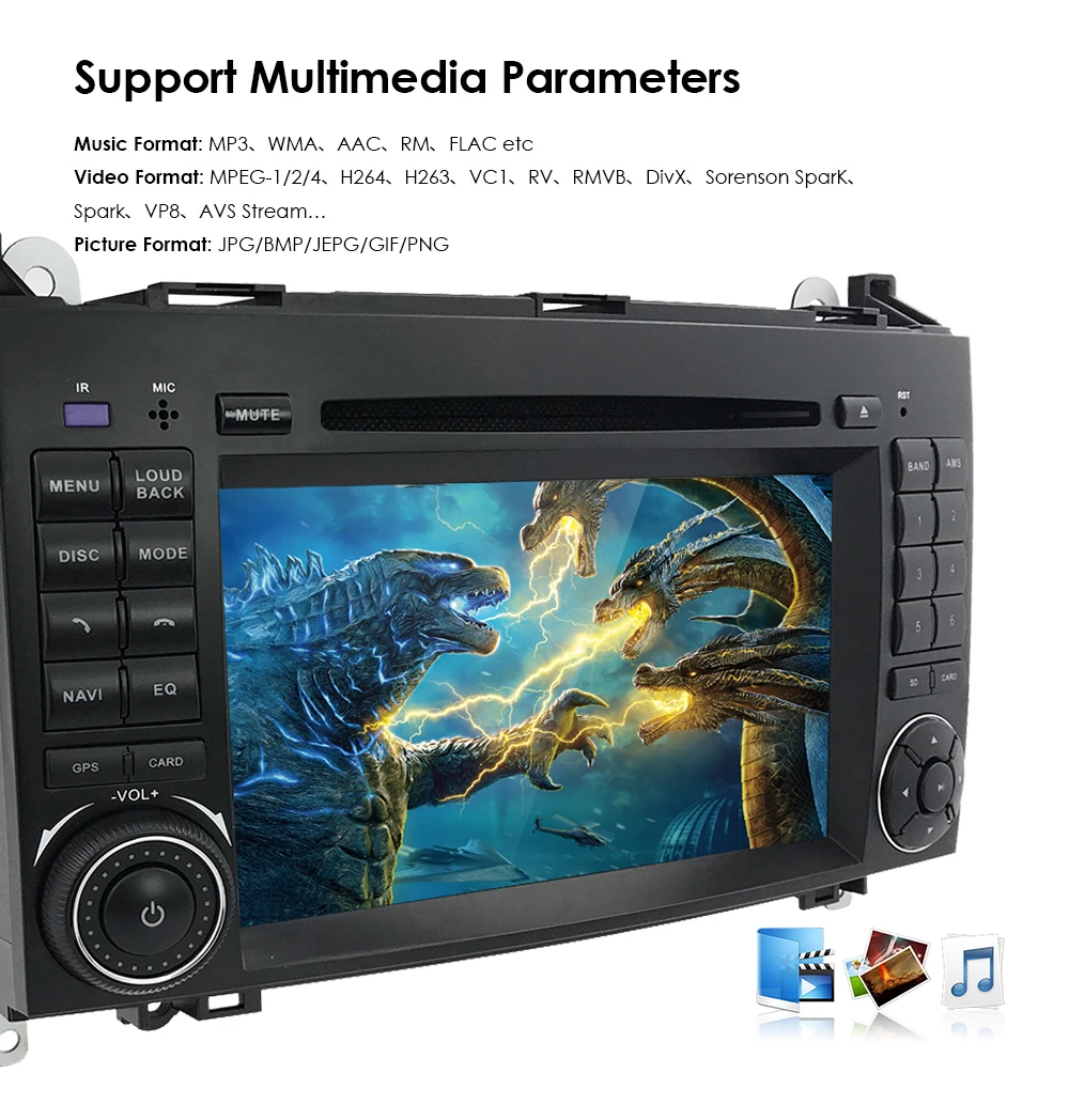 2din Android9.0 CarDVD gps головное устройство для Mercedes Benz B200 A B Class W169 W245 Viano Vito W639 Sprinter W906 4G Bluetooth радио