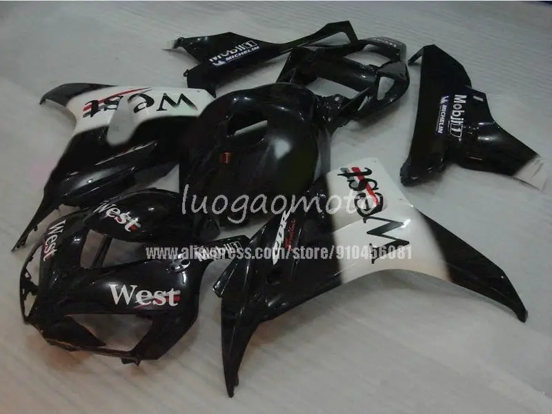 

bodywork HONDA cbr1000 04 05 06 07 Motorcycle Bodykits CBR1000 2004 2005 2006 2007 injection fairings kit #KW823 BLACK WEST