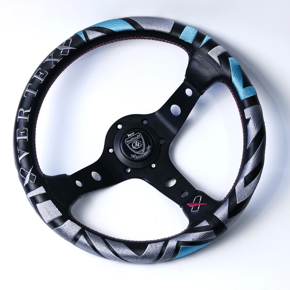 

new Vertex Style 13inch Genuine Leather Embroidery Drift Sport Steering Wheels