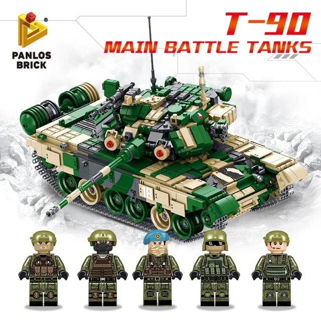 1773 шт. новый военный T 90 главный боевой танк со свитом минифигурка наборы моделей