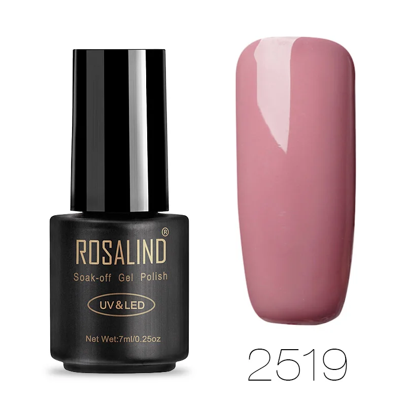 RA2519 ROSALIND Розовый фиолетовый серия гель лак для ногтей все для маникюра ногти маникюр Топ База Набор дизайн ногтей гель лаки - Цвет: RA2519