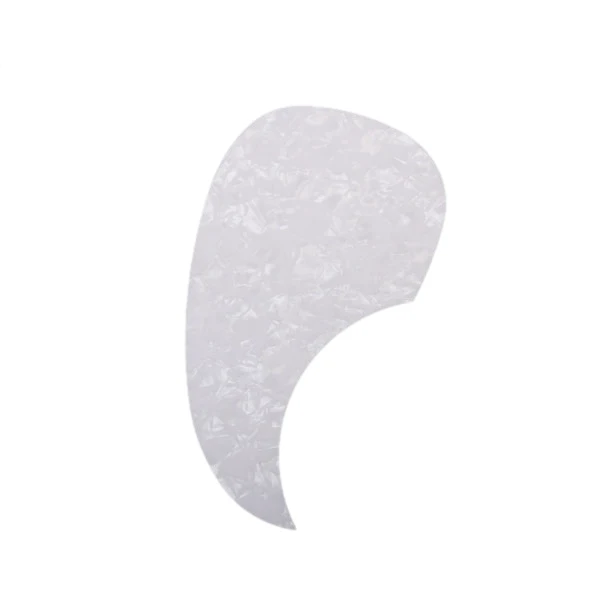 

White Pearl Comma Shape Pickguard Scratch Plate For Acoustic Guitars