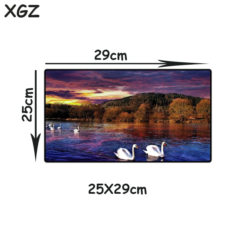 Коврик для мыши XGZ с рисунком пейзажа большого размера резиновый универсальный