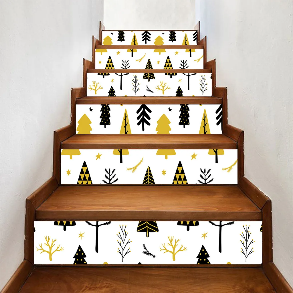 Наклейки на стену для плитки лестницы самоклеящиеся водонепроницаемые наклейки