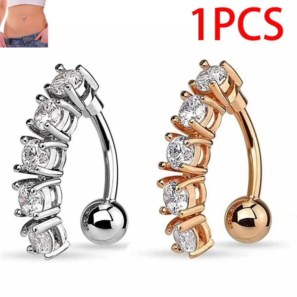 

Light Luxury Crystal Belly Button Rings Navel Ring Zircon Drop Dangle Body Belly Piercing Jewelry Women Beach Belly Navel Rings