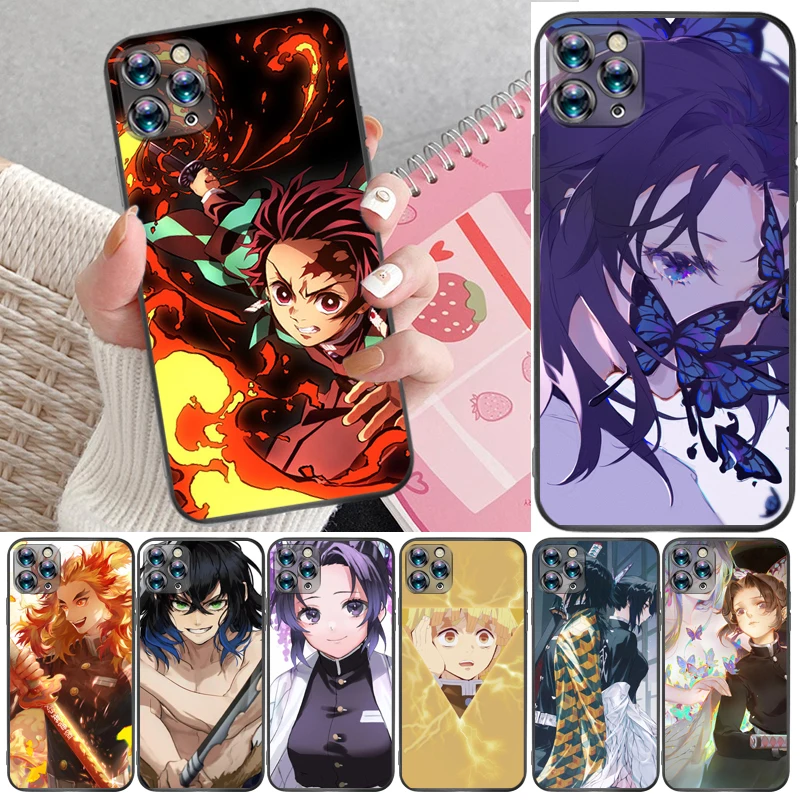 

Demon Slayer Kamado Nezuko Kamado Tanjirou Kimetsu No Yaiba Agatsuma Zenitsu Phone Case For iPhone 12 Pro Max SE 2020 Cases