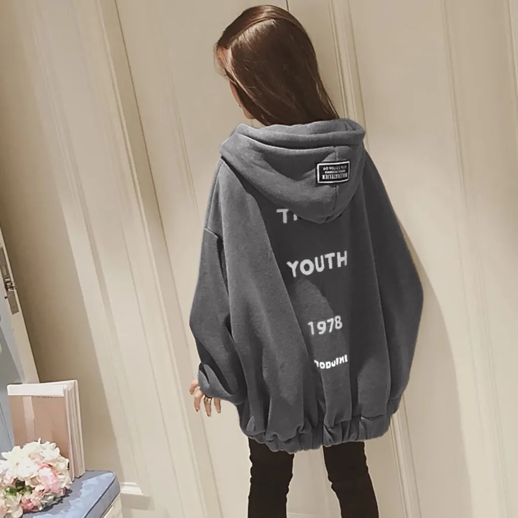 Пальто Женская толстовка худи толстовки спортивные Модные свободные большие