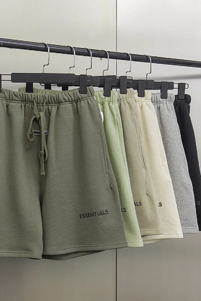 

New Fashion men's Summer Shorts 1:1 Jerry Lorenzo high street brand reflective logo Unisex hip hop oversize cotton Hoodie shorts