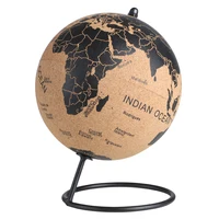 Cork Wood Tellurion Globe Marble Maps Globes Home Office Decoration World Map Inflatable Training Geography Map Balloon Gift