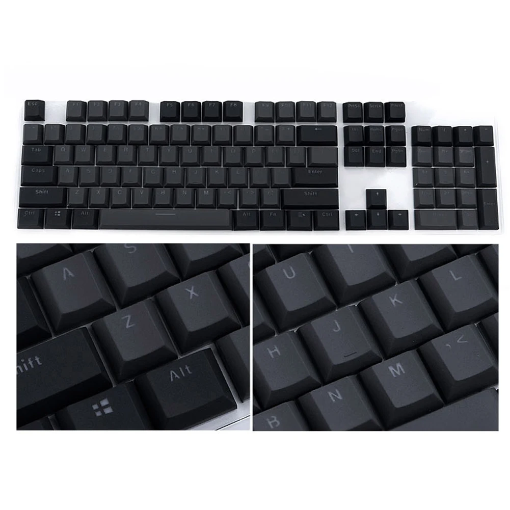 Grey Black PBT заказной практичный ключ 104 ключ смешанный двойной цвет игровые эргономичные переключатели Компьютерные аксессуары для механической клавиатуры - Цвет: Grey Black