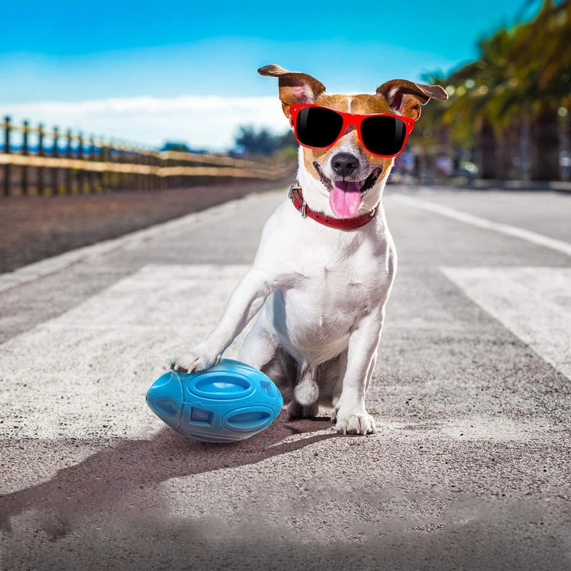 

Pet Supplies Dog Toys Rubber Sounding Rugby Bite-resistant Sound Dog Ball