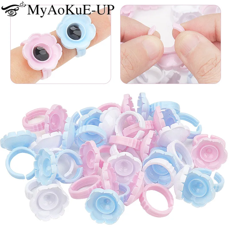 

100pcs Disposable Pigment holder ring Cups Microblading eyebrow Tattoo Ink Cup For Tattoo Needle Supplies eyelash extension Tool