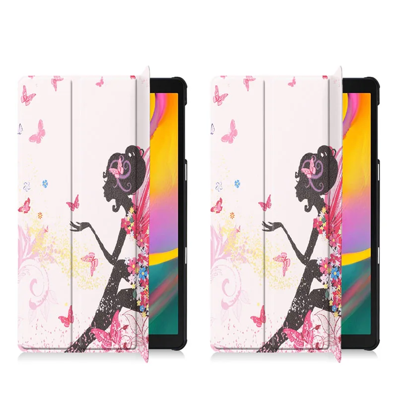 Флип-Стенд кожаный магнитный чехол Funda Capa чехол для Samsung Galaxy Tab A 10,1 T510 T515 SM-T510 SM-T515 Coque+ пленка+ ручка - Цвет: Case