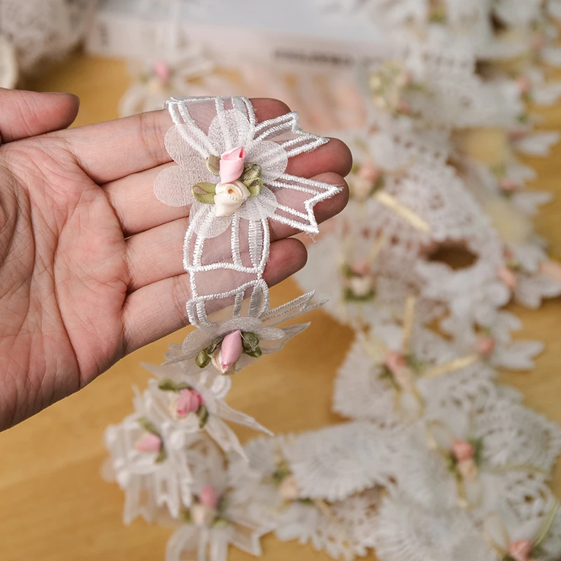 Ленты для рукоделия кружевная ткань 3D цветок Бабочка свадебное платье сумка