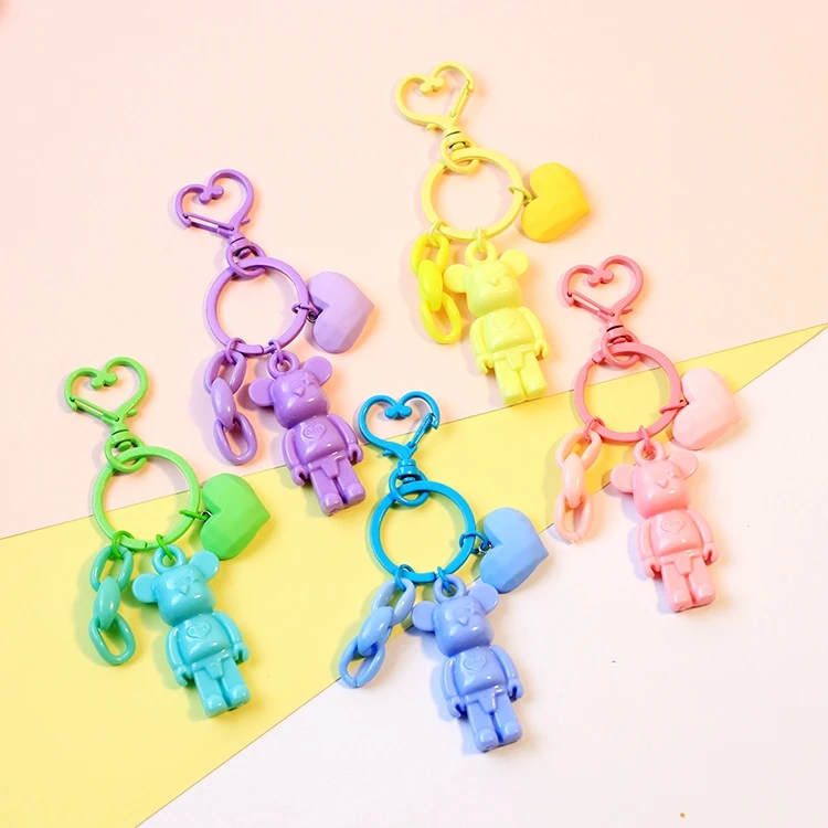 DIY смешанные цвета аниме мультфильм Popobe мрачный медведь подвеска из смолы