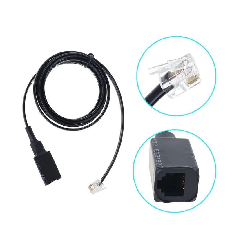 

6-Pin Removable Separation Handheld Mic Extension Cable Long Enough for Radio FT7800 FT7900 FT8800 FT100D Walkie Talkie H9EB