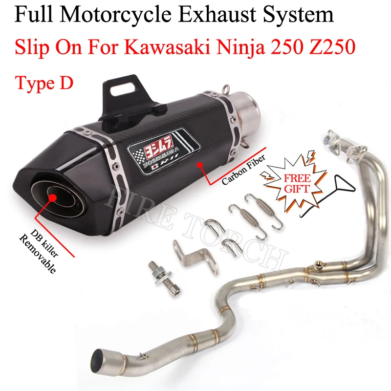 Для Кавасаки ниндзя 250 300 Z250 08 - 17 полная система сброс выхлопных газов мотоцикла