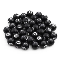 2040pcs big hole billiards black 8 word ball beads spacer loose beads for jewelry making diy bracelet accessories