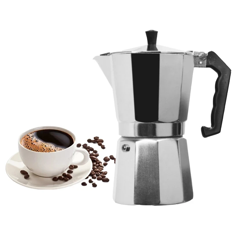 

Кофеварка VOCORY, алюминиевая кофеварка для приготовления мокко, эспрессо, 1 чашка/3 чашки/6 чашек/9 чашек/12 чашек