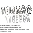 10 шт., пружина 0,3*6*5-50 мм, из стали