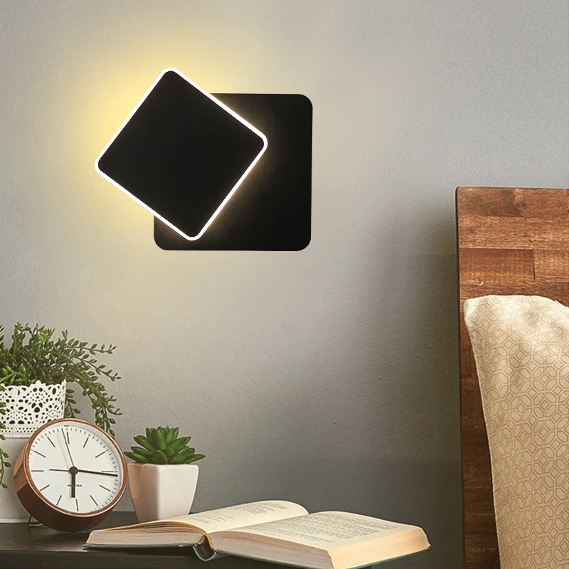 

Nordic wall lamp modern minimalist round living room bedroom background rotating wall lamp corridor aisle stairs bedside lamps