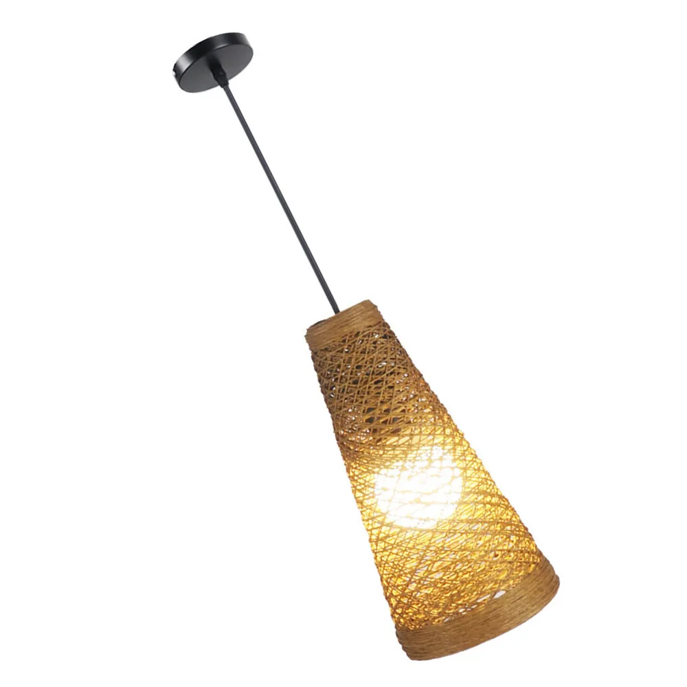 

1pc Rattan Weaving Craft Indoor Ceiling Light Natural Style Ceiling Light