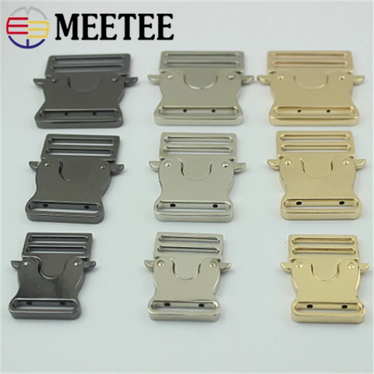 Meetee 2 шт. 25/31/38 мм Металлические съемные пряжки для сумок ремешок с замком застежка