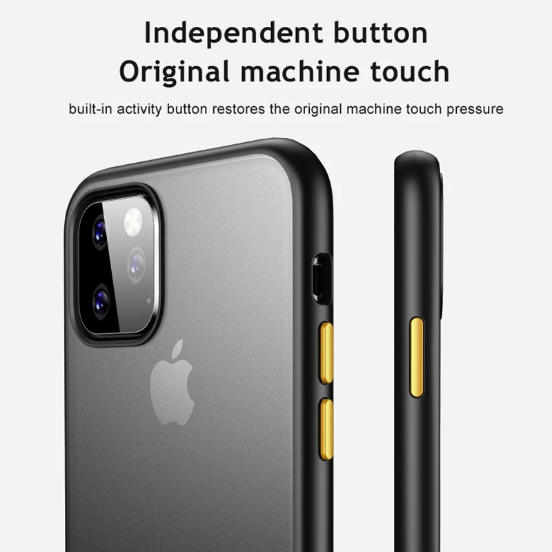 

For iPhone 11 Pro Max 2019 Case Vpower Ultra Slim Clear Plastic Silicone Hybrid Cases for iPhone 11 Pro 5.8 6.1 6.5 Back Covers