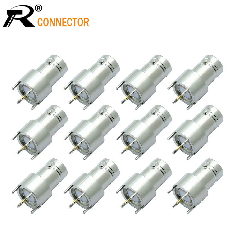 

12/50/100 шт. Разъем адаптера BNC Гнездо шасси прямой R разъем Гайка монтажный фланец РЧ коаксиальный