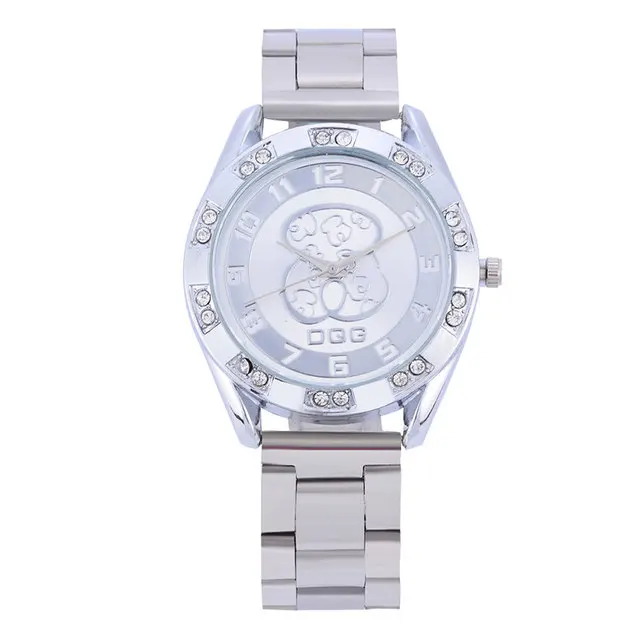 

Luxury Women Watches Reloj Muje Top Brand Fashion Ladies Stainless Steel Quartz WristWatches Montre Femme Rose Gold Bear Clock