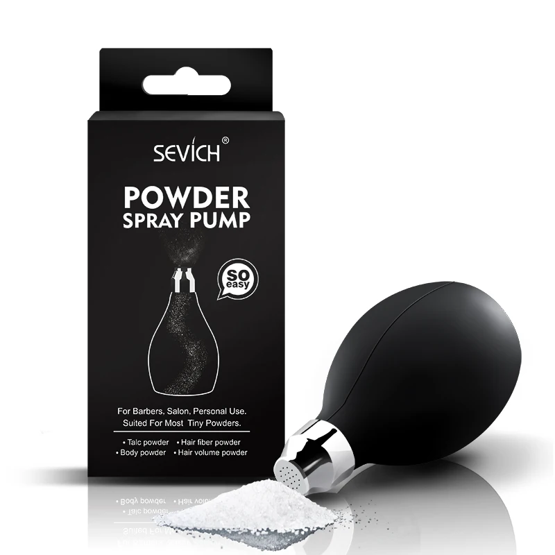 

Hair Building Fibers Applicator Powder Pump Black Color Rubber Nozzle Spray Applicator Pump Tool Easy Usage Hair Powder