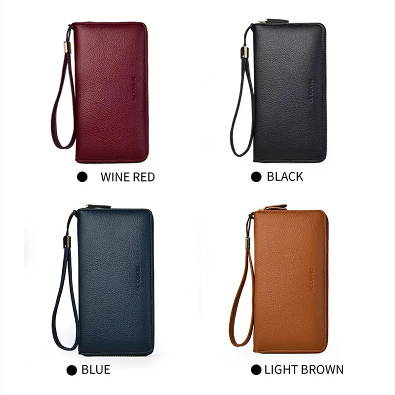 

New Men's Long Wallet Business Zipper Phone Bag Wallet Men And Women Organ Card Holder Bag Multi-function Card Bag Wallet