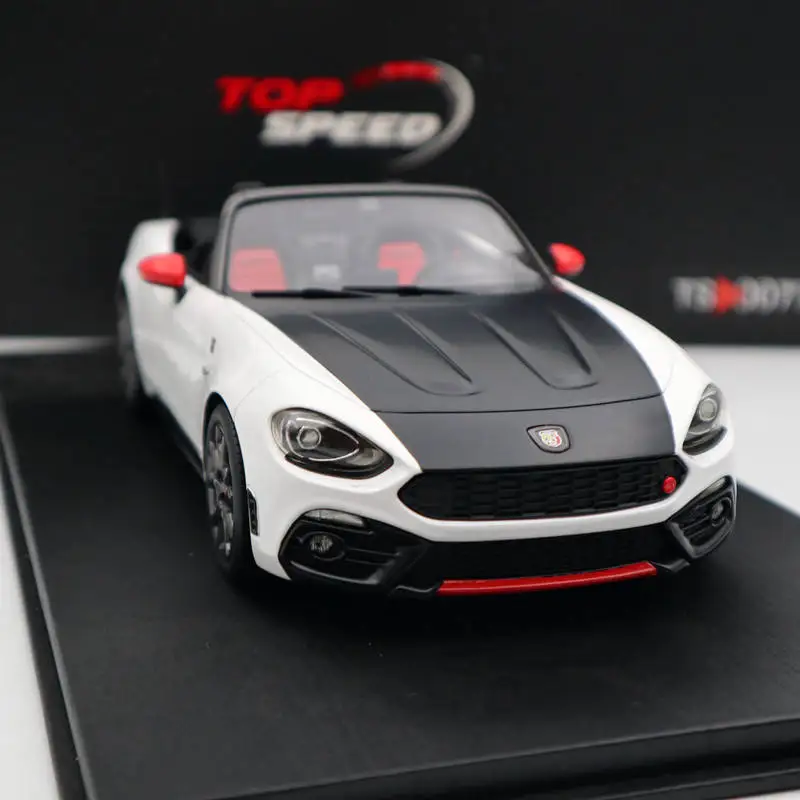 1:18 топ скорость для Abarth 124 Spider Turini 1975 Белый TS0077 Смола Модели ограниченный выпуск