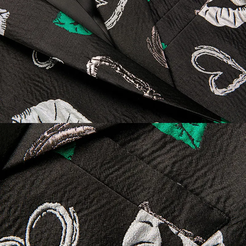 Пиджак мужской с цветочным принтом на пуговицах 911 | Мужская одежда