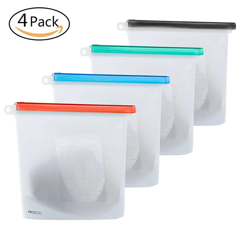 Многоразовый силиконовый Пакет для хранения продуктов 500 мл | Дом и сад