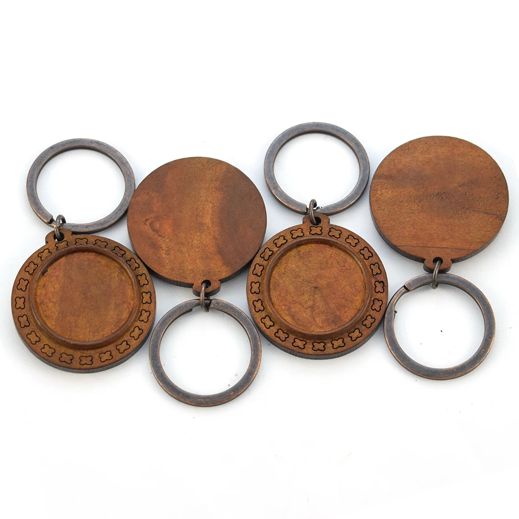 10 шт./партия-основа для ключей ручной работы аксессуары брелоков из коричневого