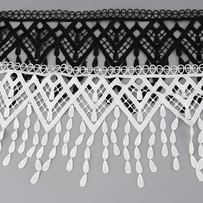 

(1 yard/lot) 160mm Sewing Accessories Water Soluble Floral Lace Ribbon Applique White Embroidered Lace Trim Handwork DIY