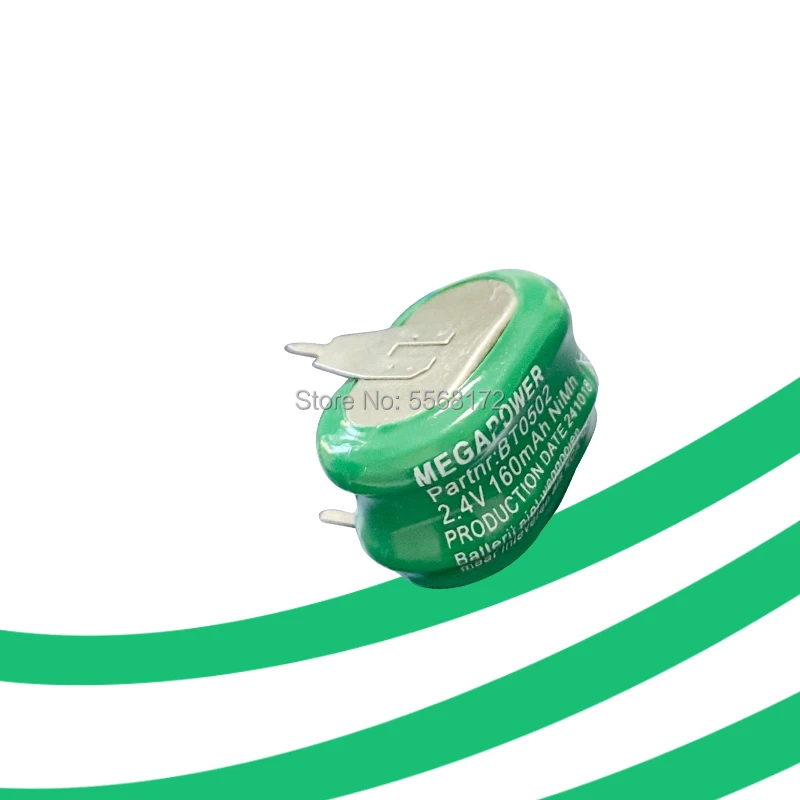 

160mAh 2.4V Button Rechargeable NiMH batteries with pin button Rechargeable