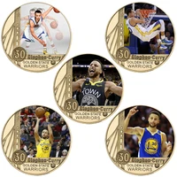 basketball wardell stephen curry gold plated coin collectibles sports original coin set souvenir gifts for man dropshipping
