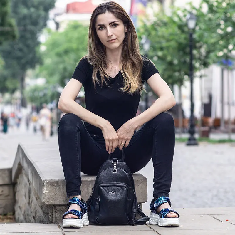 Fujin/Брендовые женские босоножки Новинка 2020 года Модная женская повседневная