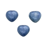 5pcs natural stone genuine kyanite cabochon heart shape flat back 12mm jewelry craft findings for making earings ring pendant