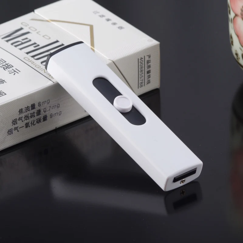 Металлическая электрическая зажигалка, Usb перезаряжаемая зажигалка, ветрозащитная зажигалка, аксессуары для сигарет, гаджеты для мужчин - Цвет: 1