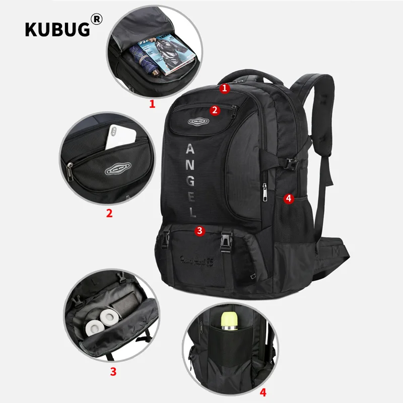 Супербольшой спортивный рюкзак KUBUG 85L для улицы верховой езды Походов Кемпинга