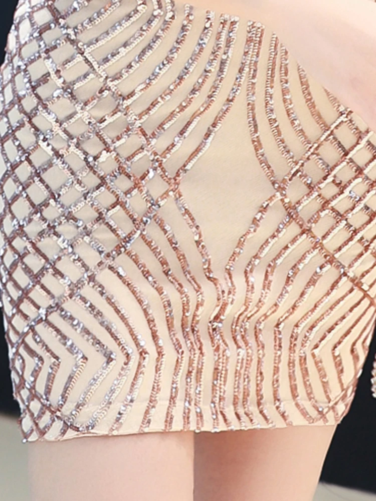 Вечернее платье с коротким рукавом Robe De Soiree сексуальное женское вечернее платье с двойным v-образным вырезом на молнии модные вечерние платья с пайетками F071