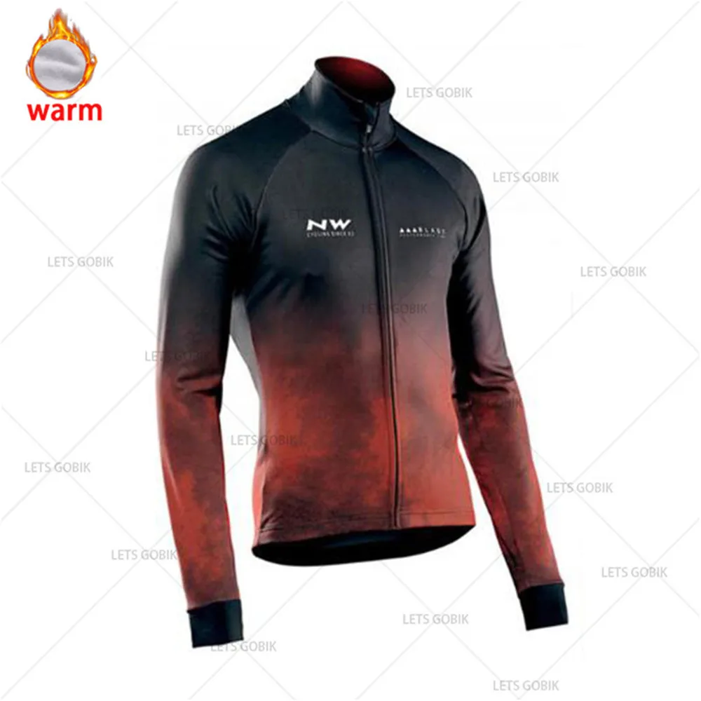 only jerseys NW зимняя велосипедная Джерси Pro Team Ropa Ciclismo Hombre флисовый комплект для велоспорта MTB Одежда для велоспорта Northwave комплект для велоспорта с нагрудником и штанами - Цвет: only jerseys